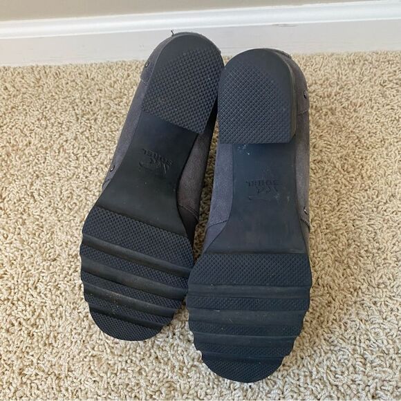 Sorel Addington Chelsea Boots Ankle Boots Block Heel Quarry Grey Suede 8.5 - Picture 5 of 6